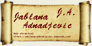 Jablana Adnađević vizit kartica
